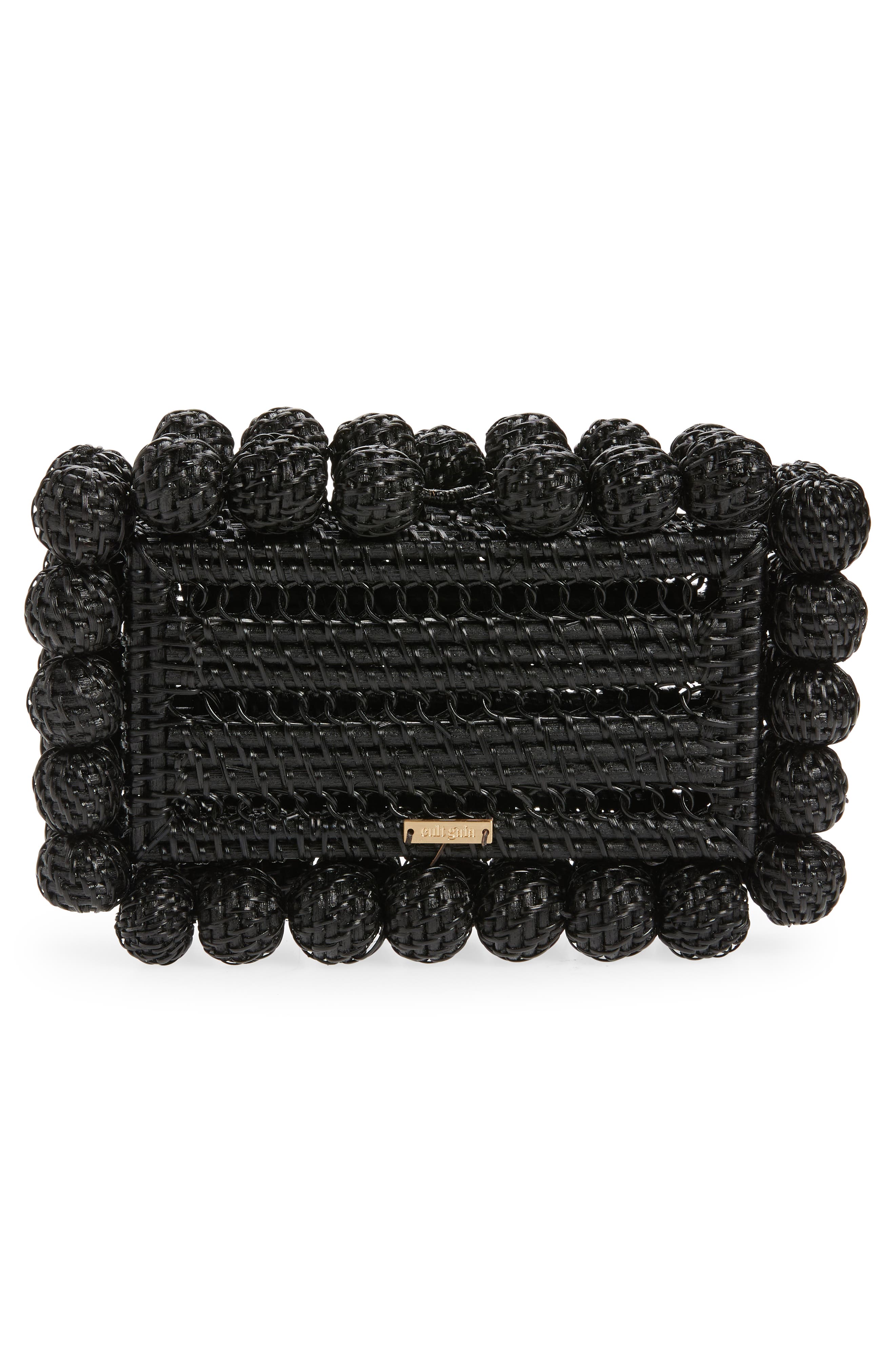 Cult Gaia Eos Rattan Box Clutch, Alternate, color, 