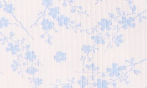 Poppy & Clay Harmony Stretch Cotton Rib Fitted Two-piece Pajamas In Ivory Ground Print