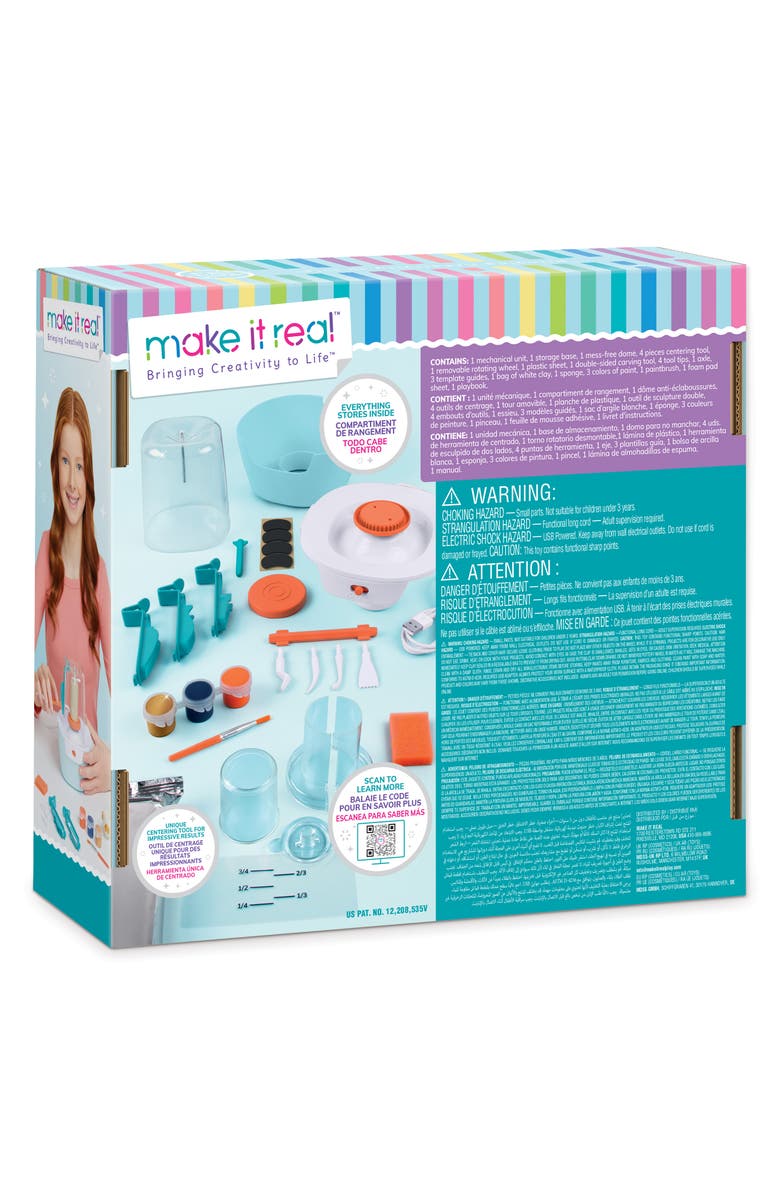 Make It Real Mini Pottery Studio Kit, Alternate, color, Assorted/Multi