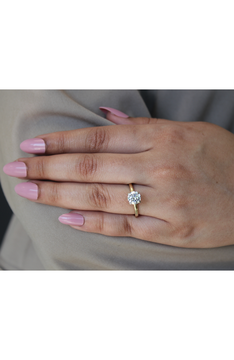 LuvMyJewelry Liora 14K Gold Round Lab Grown Diamond Hidden Halo Ring - 1.98 Ct, Alternate, color, 14K Yellow Gold