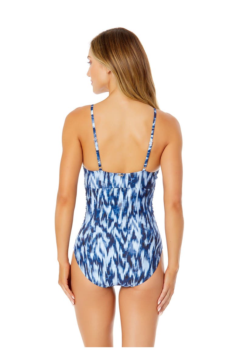 Anne Cole Women's Tie Dye Ikat Hidden Underwire Drape Front One Piece Swimsuit, Alternate, color, Tie Dye Ikat