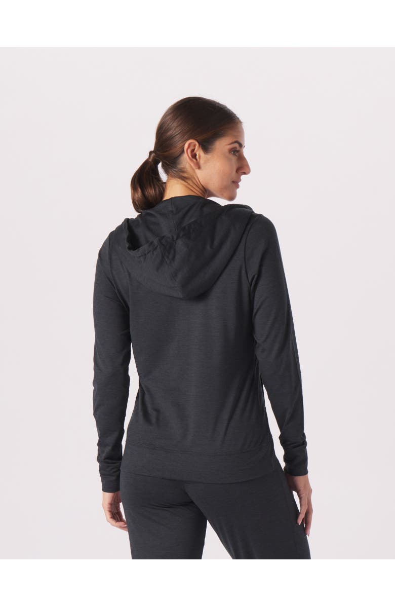 GLYDER On The Go Lightweight Zip Up Hoodie, Alternate, color, Black Marble