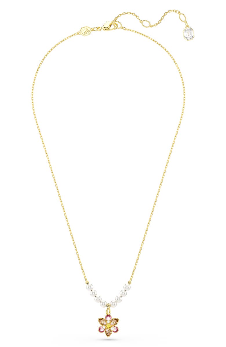 Swarovski Idyllia Pendant Necklace, Alternate, color, Gold/ Multi