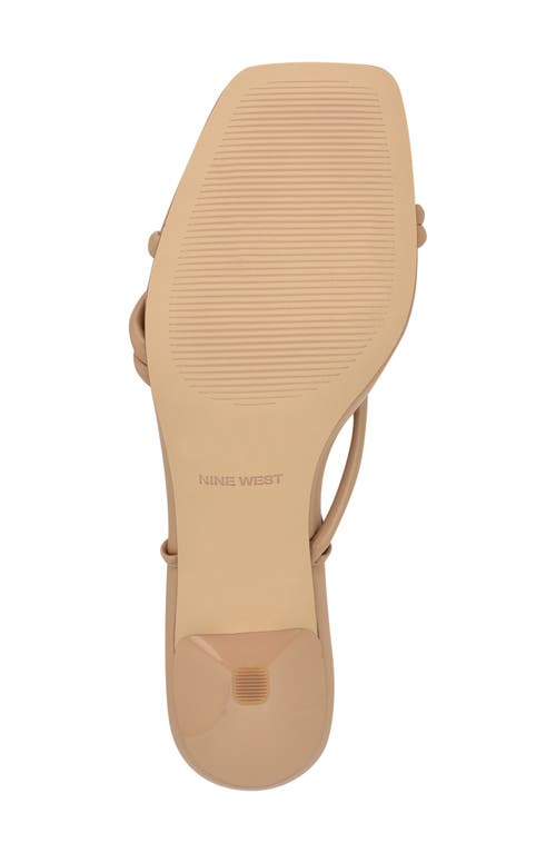 Nine West Hendy Ankle Wrap Sandal In Light Natural