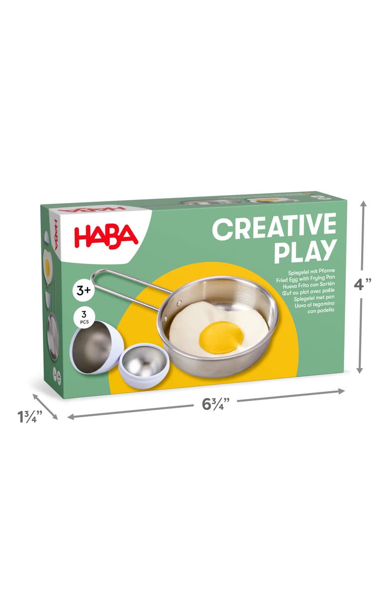 HABA Creative Play Fried Egg & Pan Toy Playset, Alternate, color, Yellow Multi