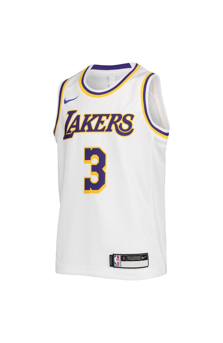 Nike Youth Nike Anthony Davis White Los Angeles Lakers 2020/21 Swingman Jersey - Association Edition, Alternate, color,
