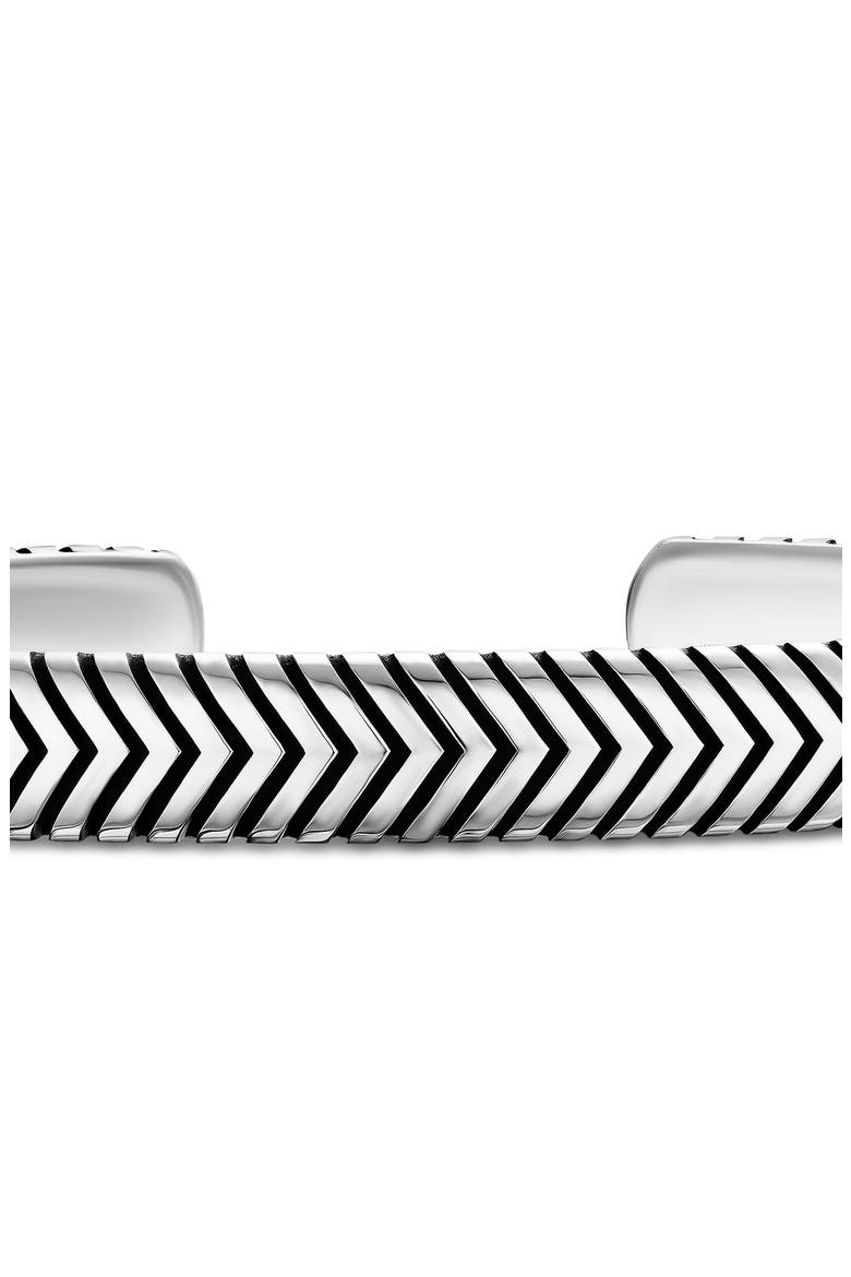 Chevron Cuff Bracelet in Sterling Silver, Alternate, color, SILVER
