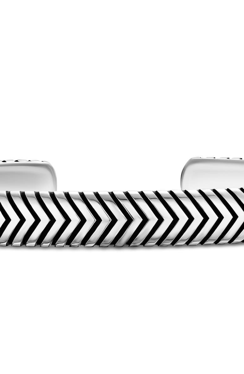 David Yurman Chevron Cuff Bracelet in Sterling Silver, Alternate, color, Silver