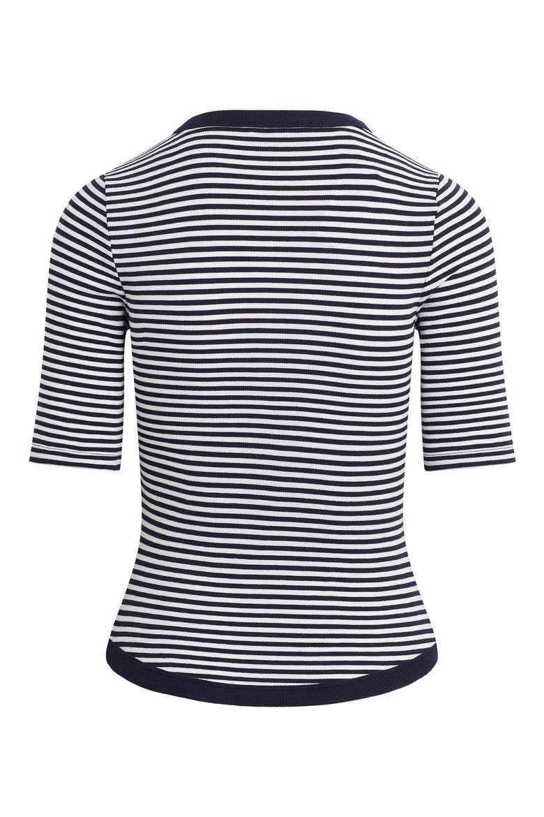 The Foundation Stripe Henley, Alternate, color, NAVY/ WHITE STRIPE