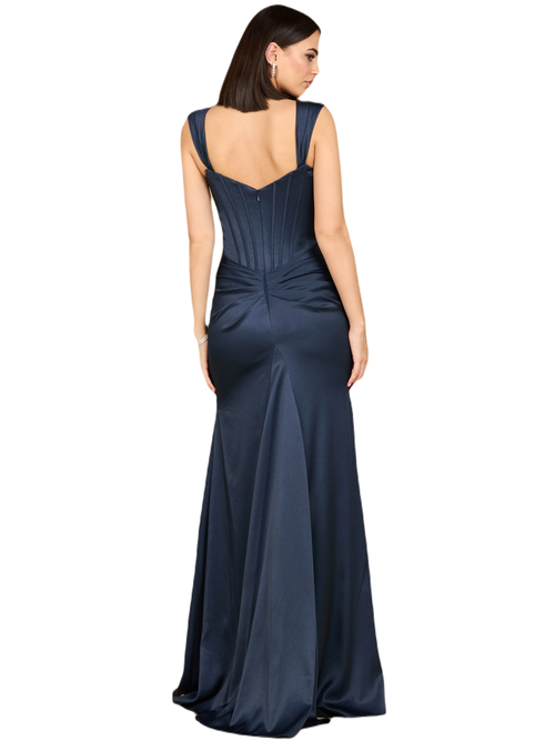 Lara New York Sleeveless Corset Gown In Navy