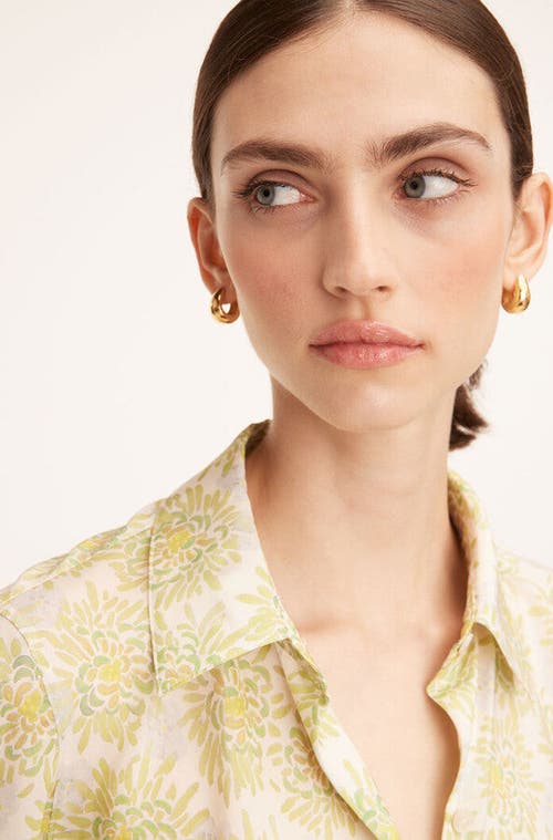 REBECCA TAYLOR REBECCA TAYLOR MINI ASTERA FLEUR LONG-SLEEVE BUTTON-FRONT SHIRT 