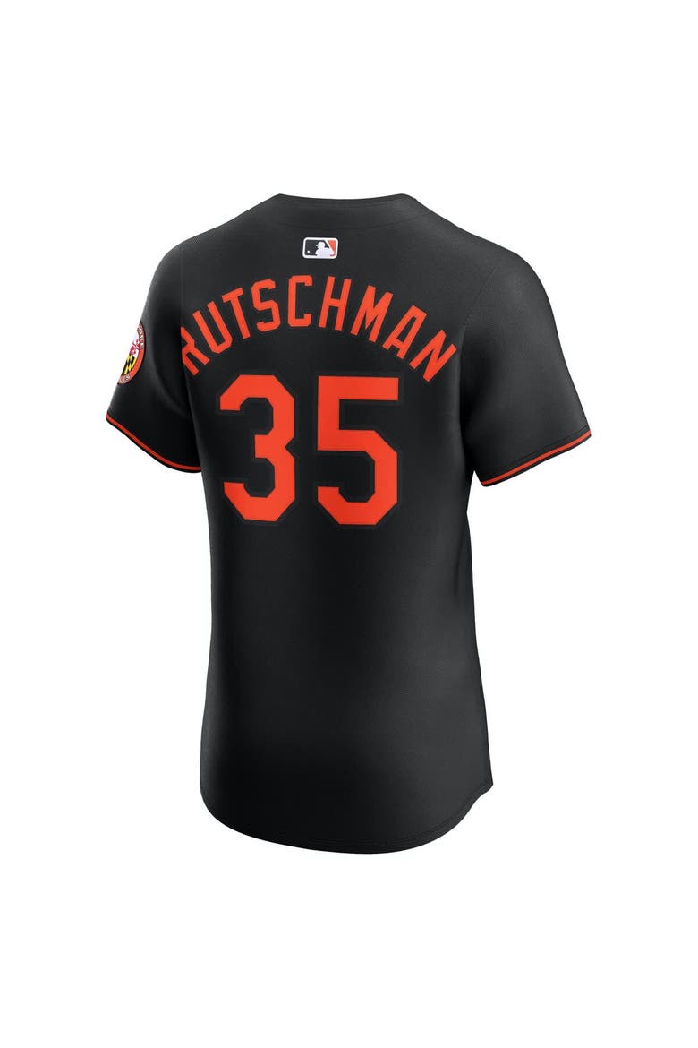 Men's Nike Adley Rutschman Black Baltimore Orioles Alternate Elite Jersey, Alternate, color, Black