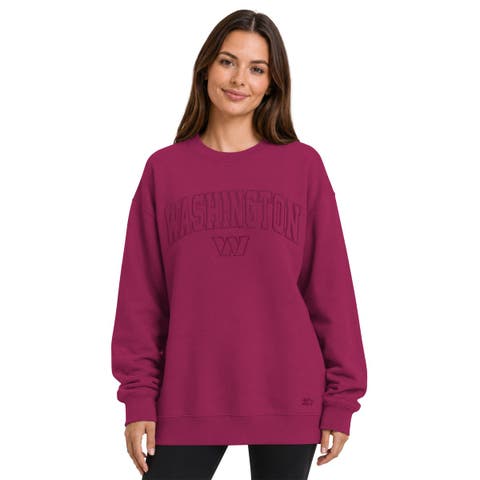 Women's Starter  Maroon Washington Commanders Athleisure Oversized Fleece Sweatshirt