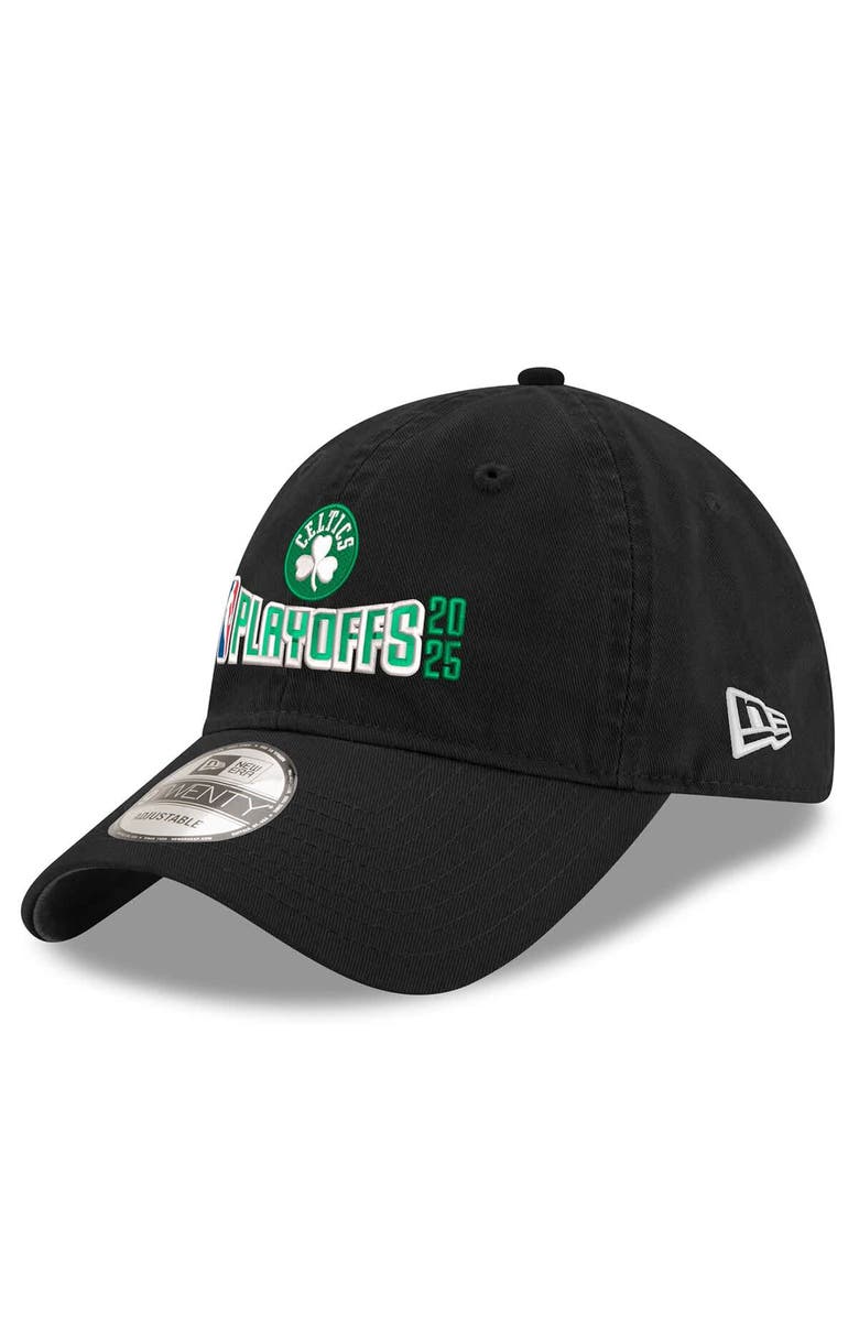 New Era Men's New Era  Black Boston Celtics 2025 NBA Playoffs 9TWENTY Adjustable Hat, Main, color, 