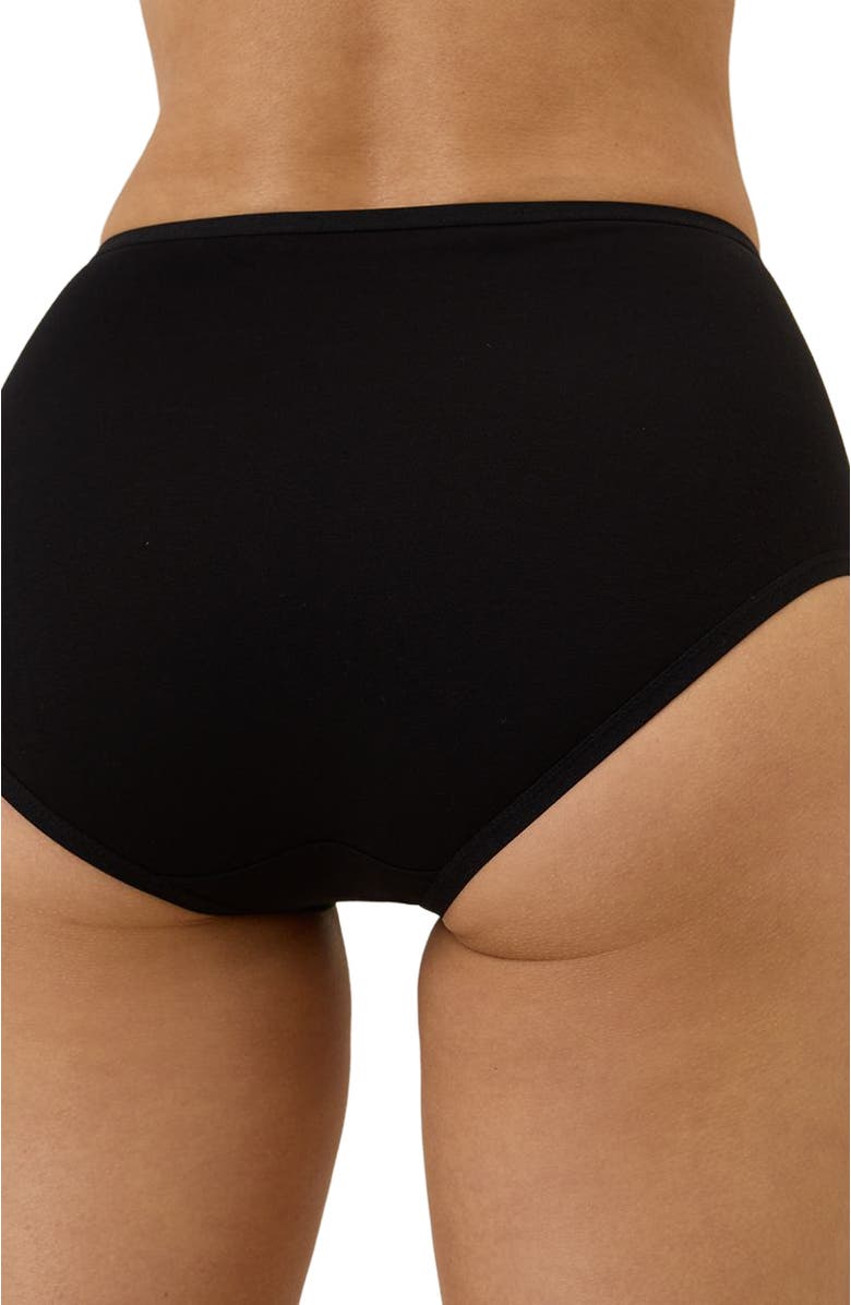 Pact Everyday High Rise Brief 5-Pack, Alternate, color, Black