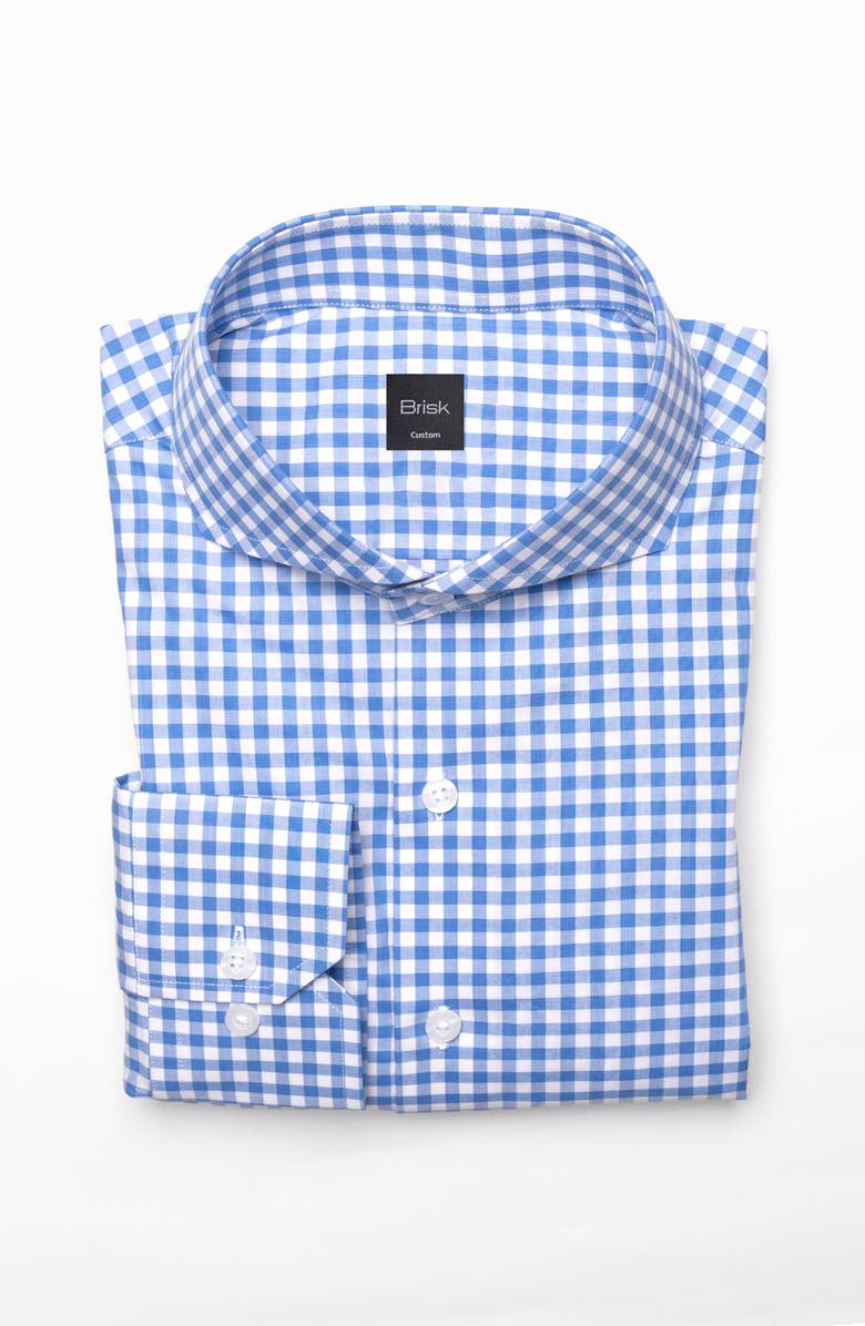 BRISK Pima Cutaway Extreme Collar Cotton Shirt, Main, color,