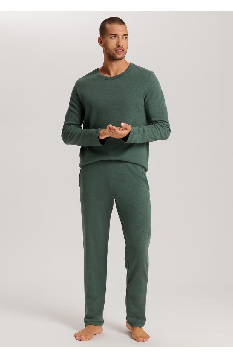 Hanro Smart Sleep Organic Cotton Pajama Set, Alternate, color, Herbal Tea