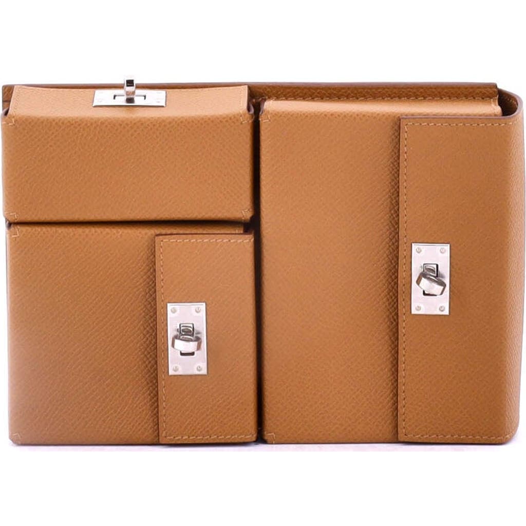 Pre-owned Hermes Hermes Kelly Multi Pocket To Go Pouch Epsom In Gold