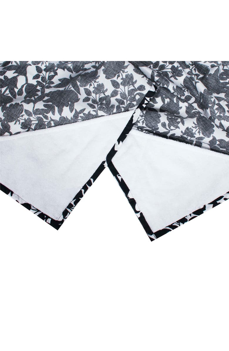 Bébé au Lait Gingko Print Cover & 3-Pack Burp Cloths, Alternate, color,