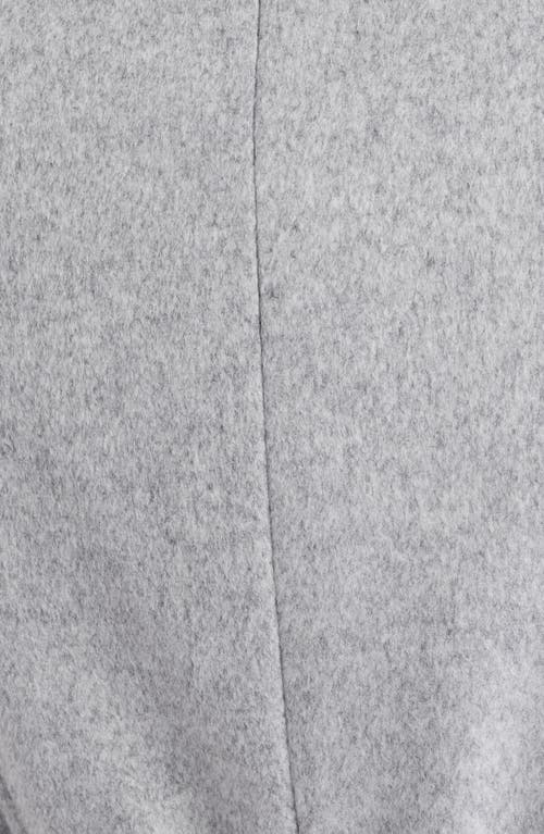 Via Spiga Belted Faux Fur Trim Coat In Gray