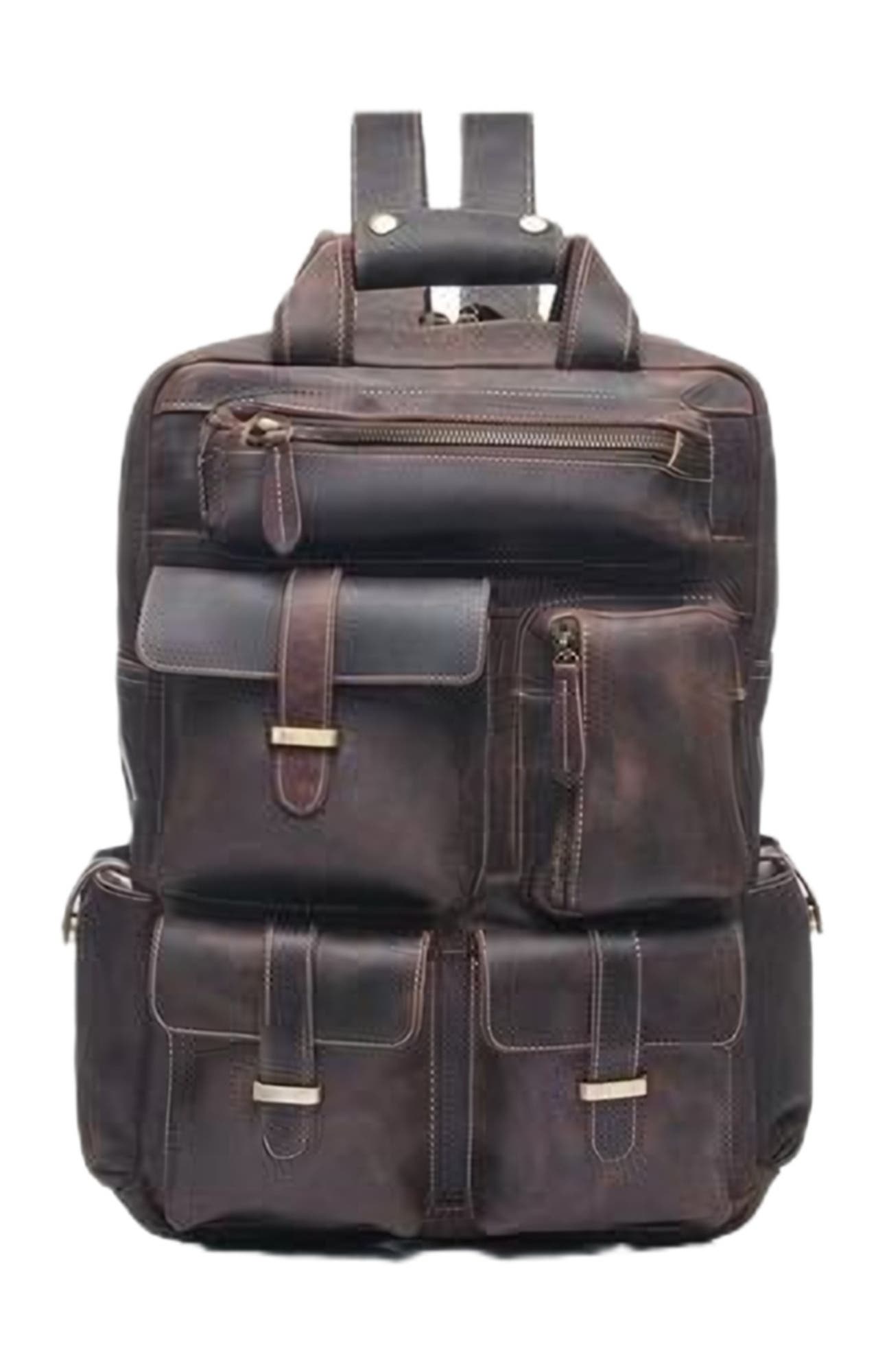 STEEL HORSE LEATHER The Shelby Backpack | Handmade Genuine Leather Backpack, Alternate, color, Dark Brown