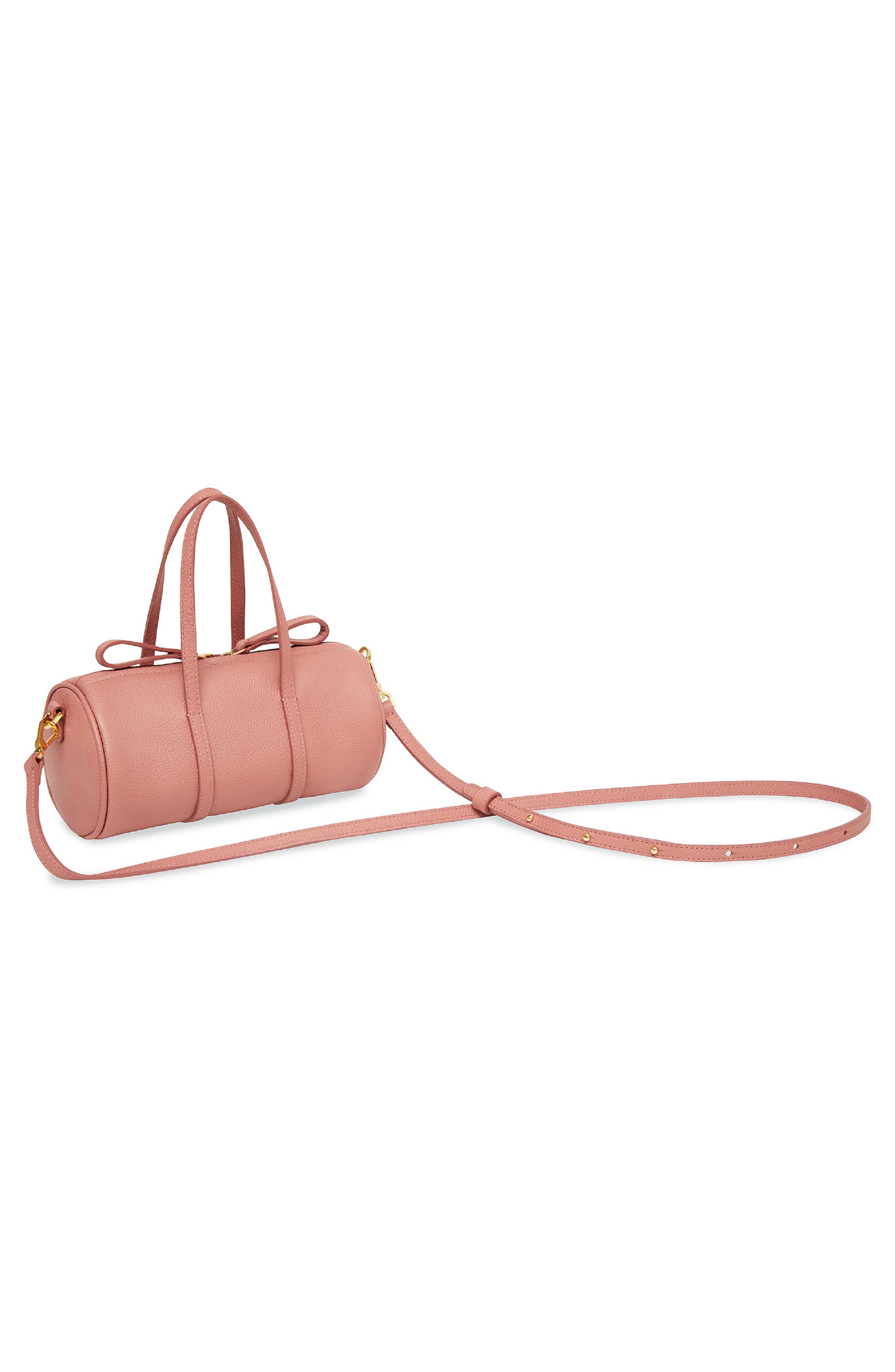 Mini Mini Leather Duffle Bag, Alternate, color, BLUSH