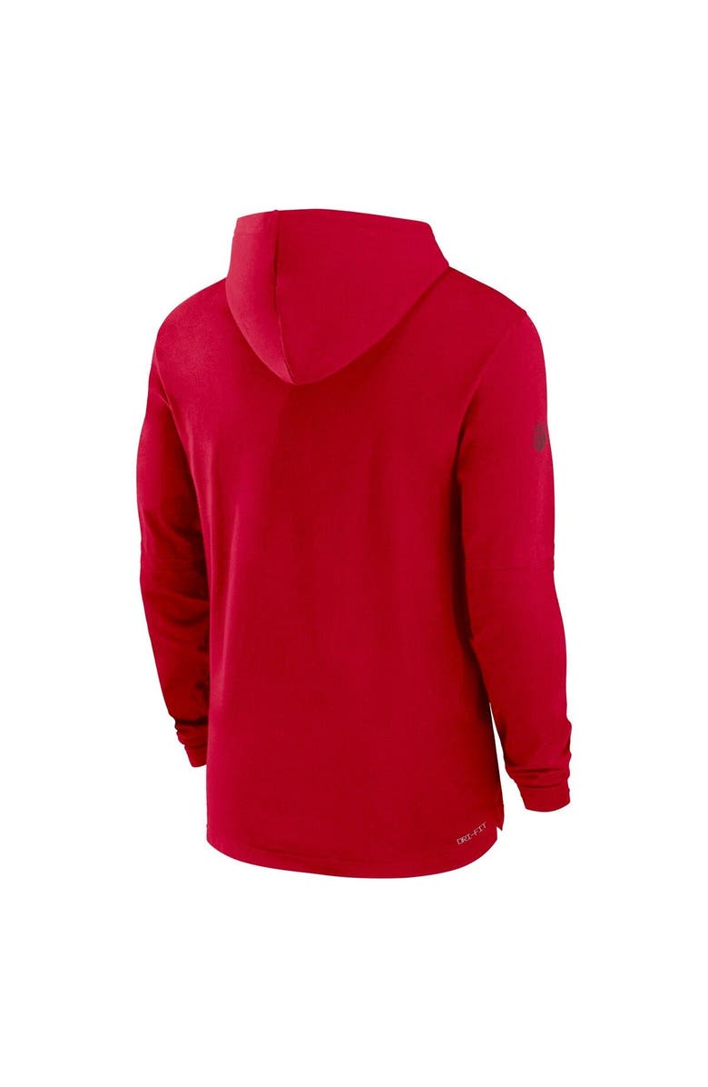 Nike Men's Nike Red Tampa Bay Buccaneers Sideline Performance Long Sleeve Hoodie T-Shirt, Alternate, color, Red