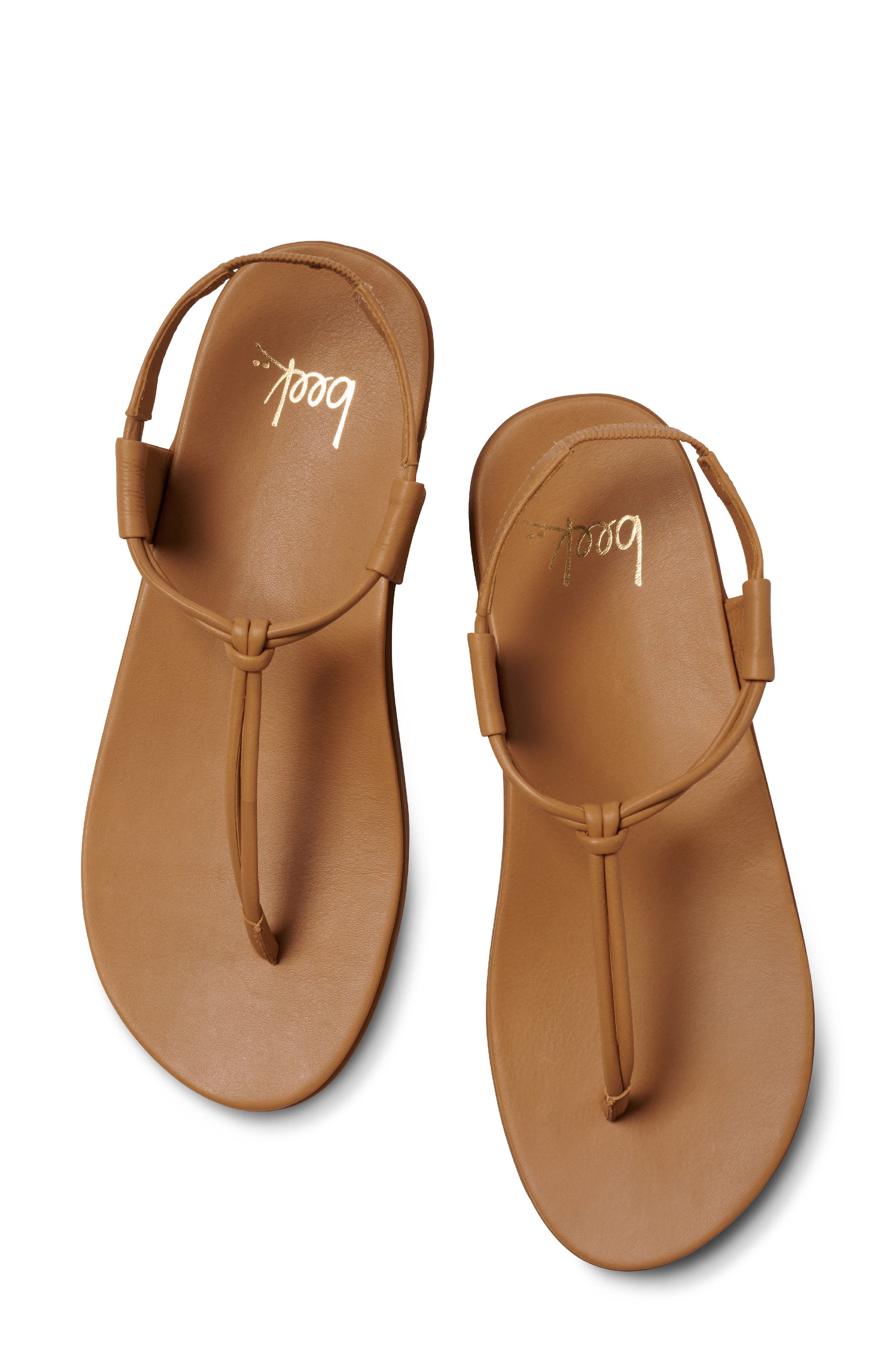 Beek Mango Leather Sandal, Alternate, color, Honey