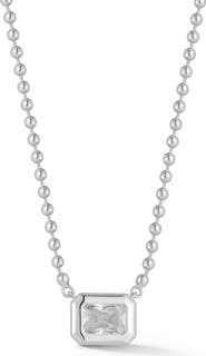 SPHERA MILANO Emerald Cut Cubic Zirconia Pendant Necklace