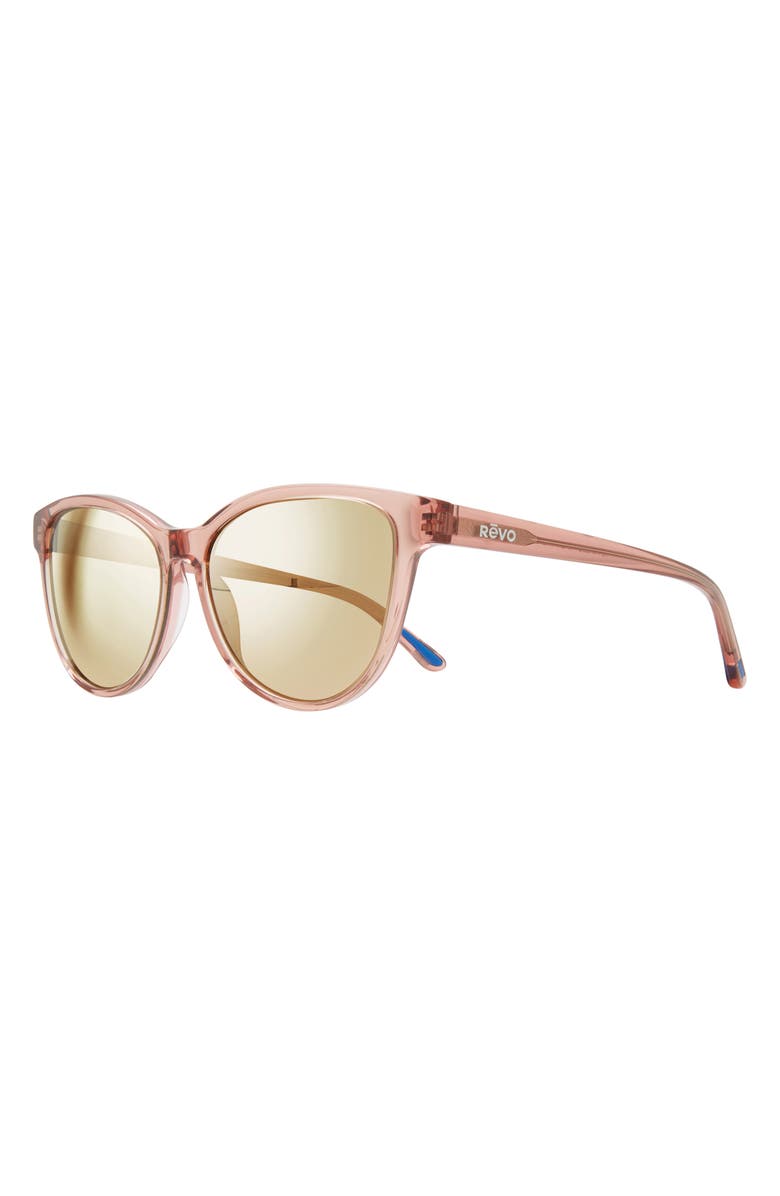 Revo Daphne 56mm Oval Polarized Sunglasses, Alternate, color, Crystal Mauve/ Gray