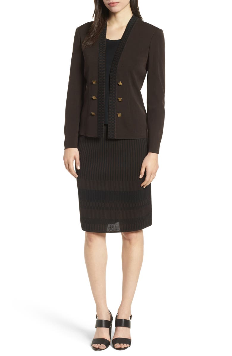 Ming Wang Button Detail Knit Jacket, Alternate, color,