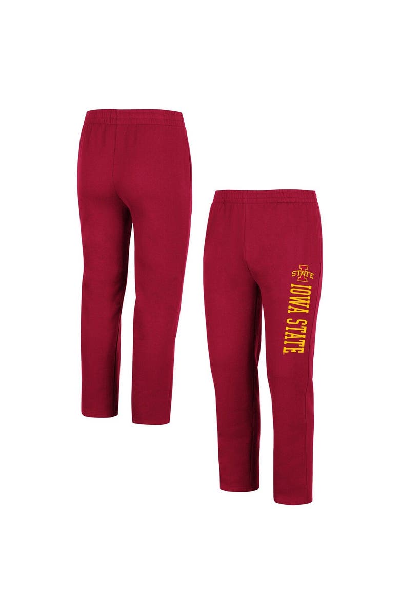 COLOSSEUM Men's Colosseum Cardinal Iowa State Cyclones Fleece Pants, Main, color, Cardinal