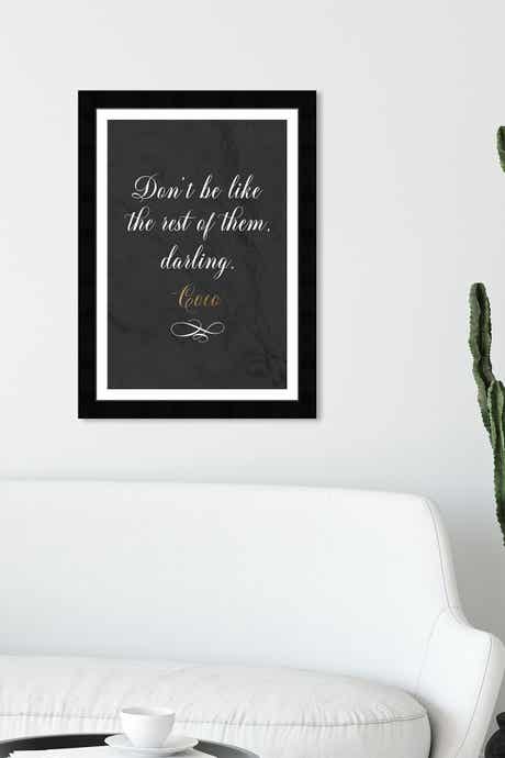 Wynwood Studio Dont Be Like The Rest Framed Wall Art