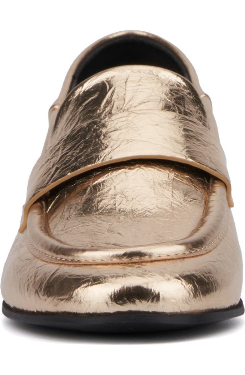 TORGEIS Carleigh Moc Toe Loafer, Alternate, color, Gold