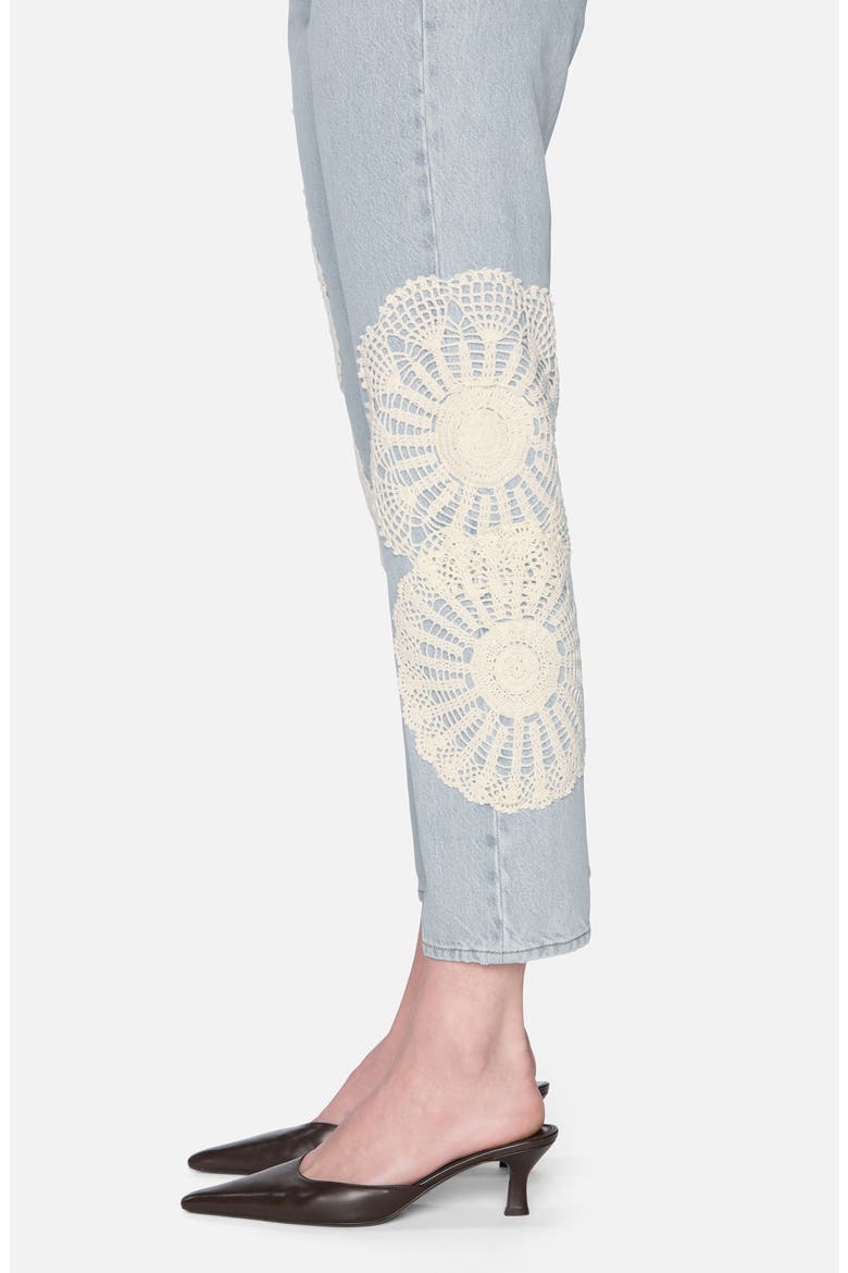 The Crochet Straight Leg Ankle Jeans, Alternate, color, WISP