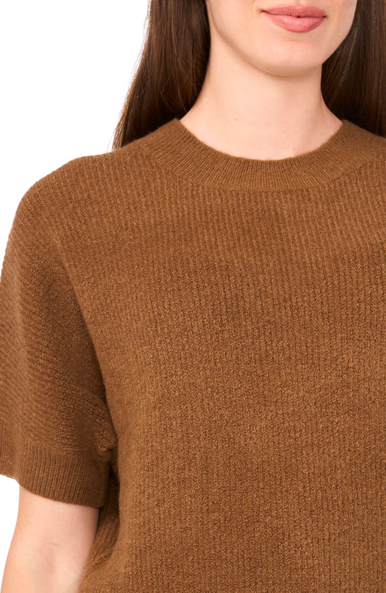 Halogen<sup>®</sup> Short Sleeve Sweater, Alternate, color, Rich Cognac