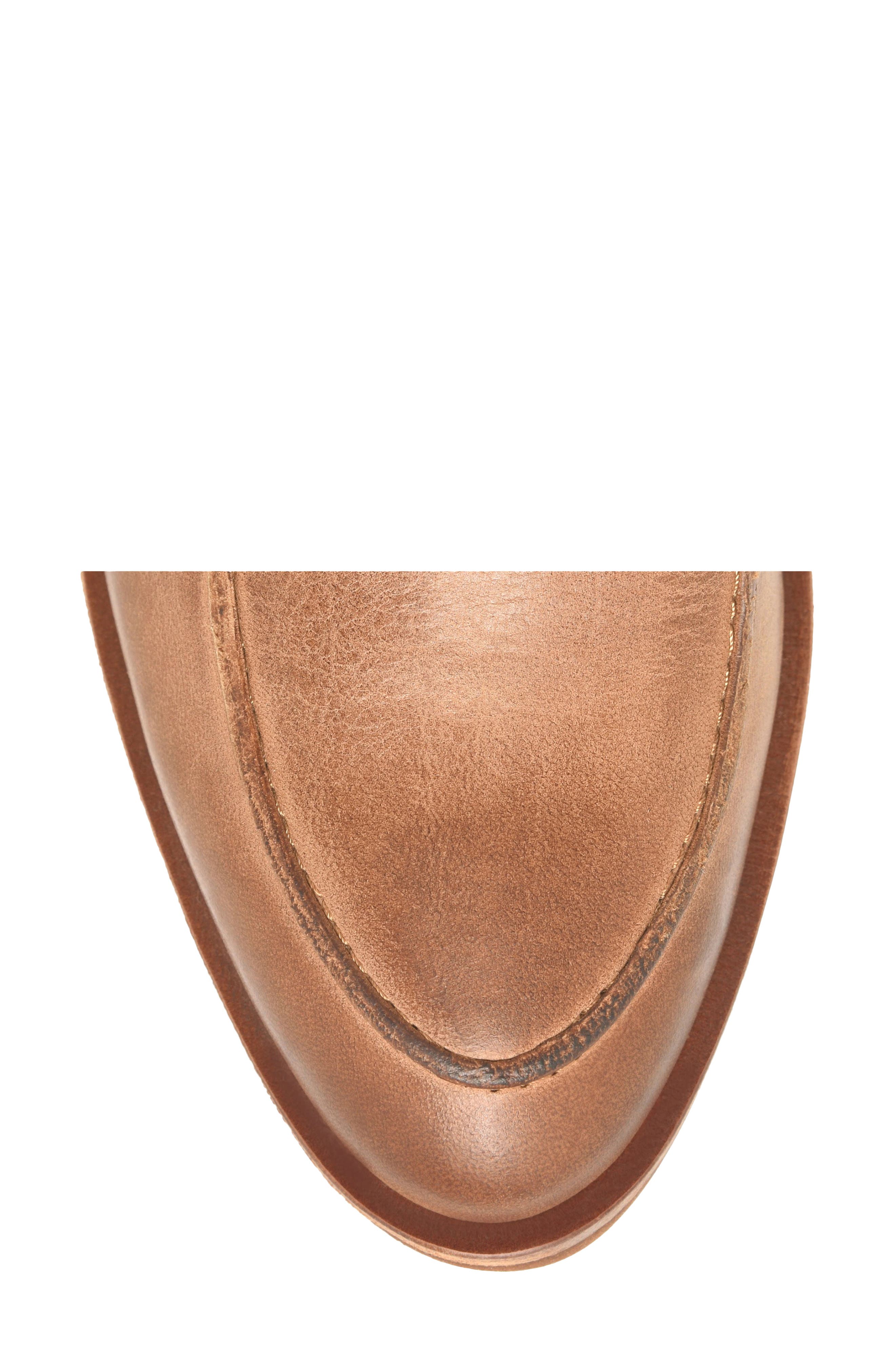 Almond Toe Bootie, Alternate, color, BROWN LEATHER