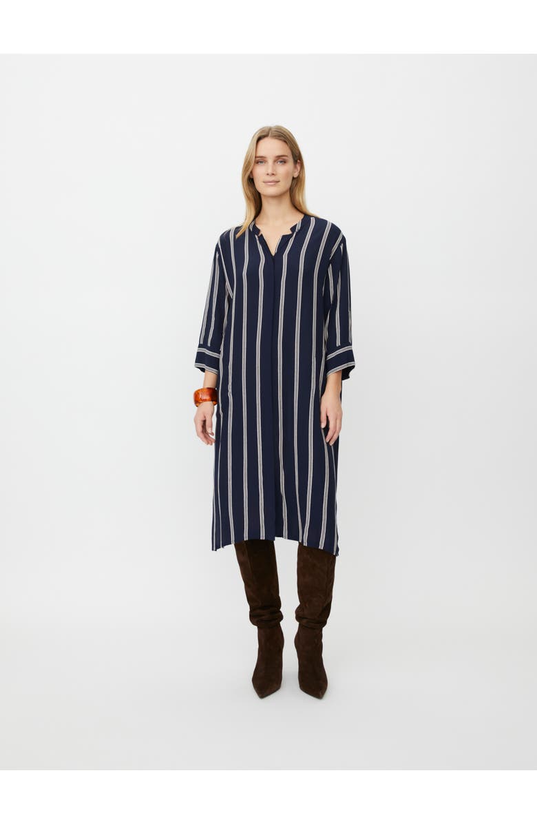 Masai Copenhagen MaNimes Striped Midi Dress, Main, color, Navy Blazer