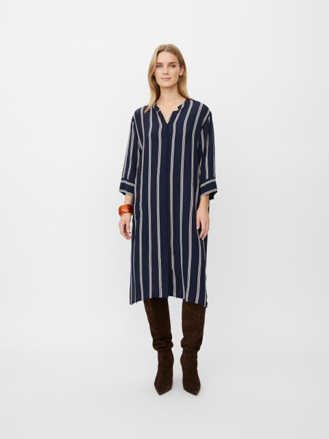 MaNimes Striped Midi Dress