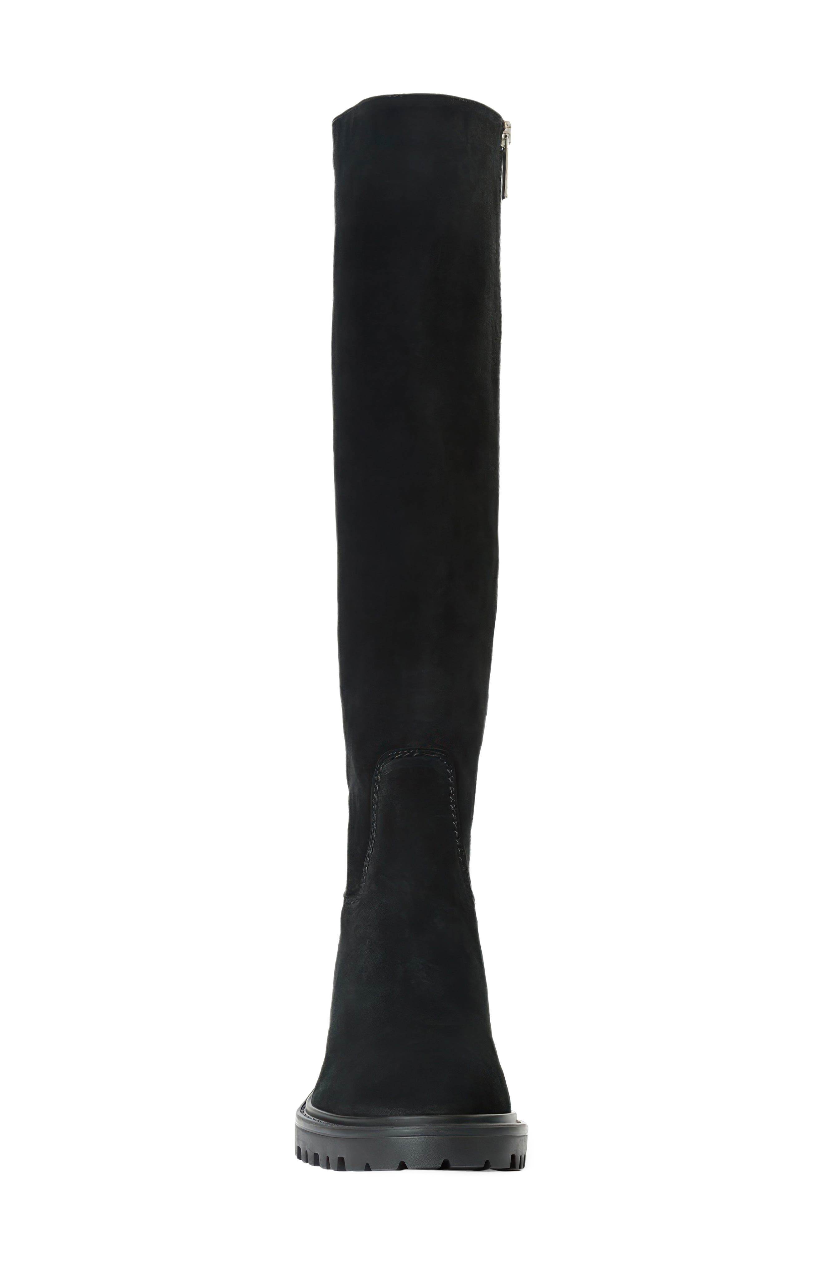 Delilah Weatherproof Leather Knee High Boot, Alternate, color, BLACK SUEDE