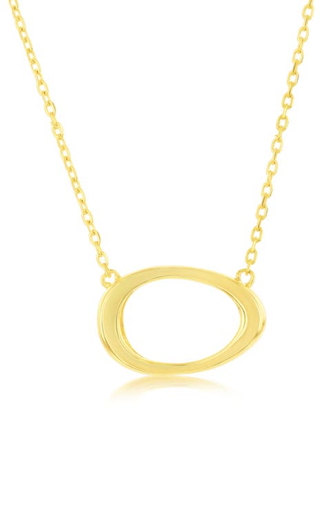 Open Oval Pendant Necklace