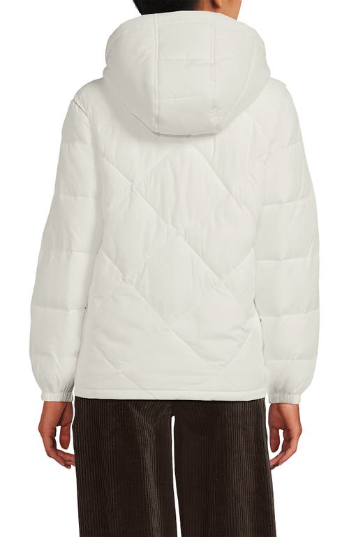Lands' End Featherfree Insulated Diamond Quilted Jacket In White