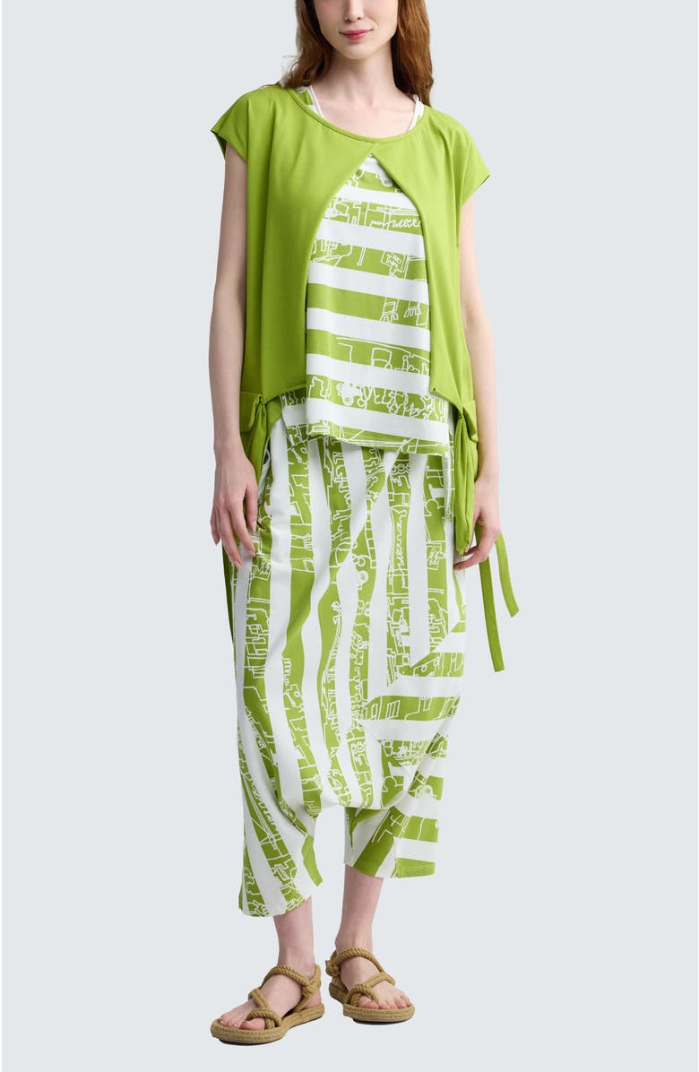 LUUKAA Elodie Boxy Jersey Blouse, Alternate, color, Lime