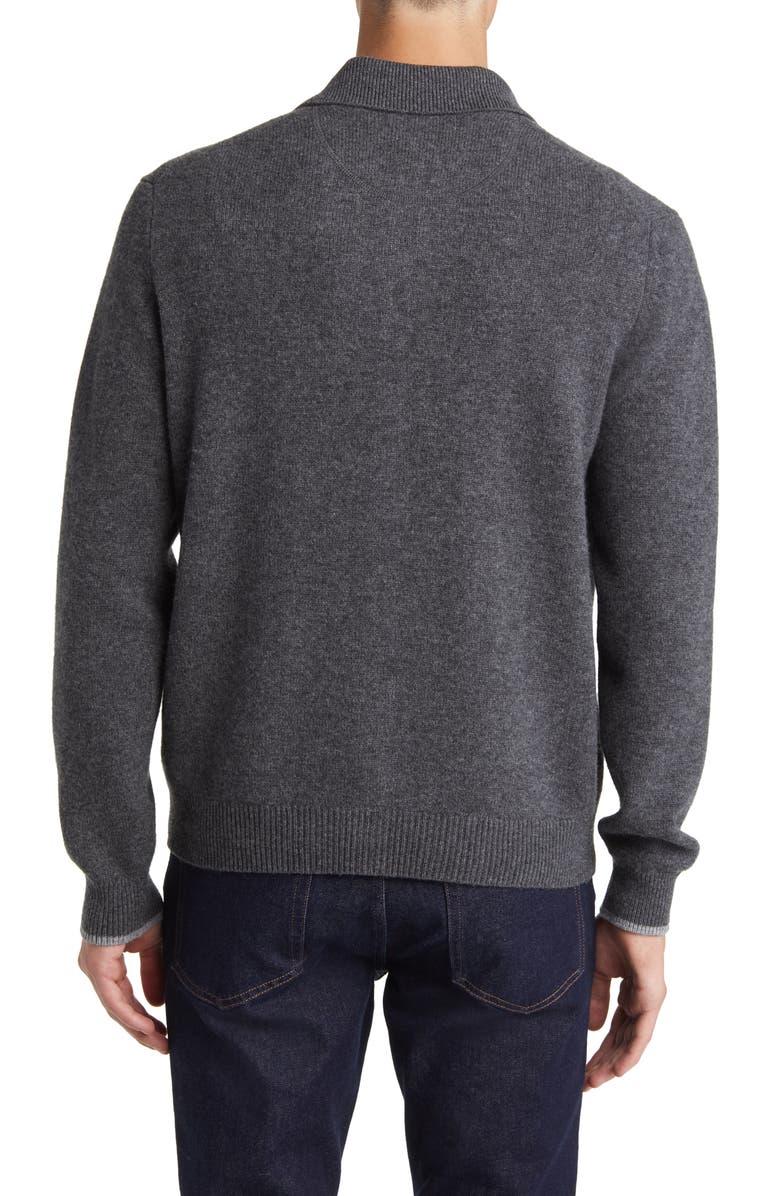 Lorenzo Uomo Merino Wool & Cashmere Cardigan, Alternate, color, Charcoal