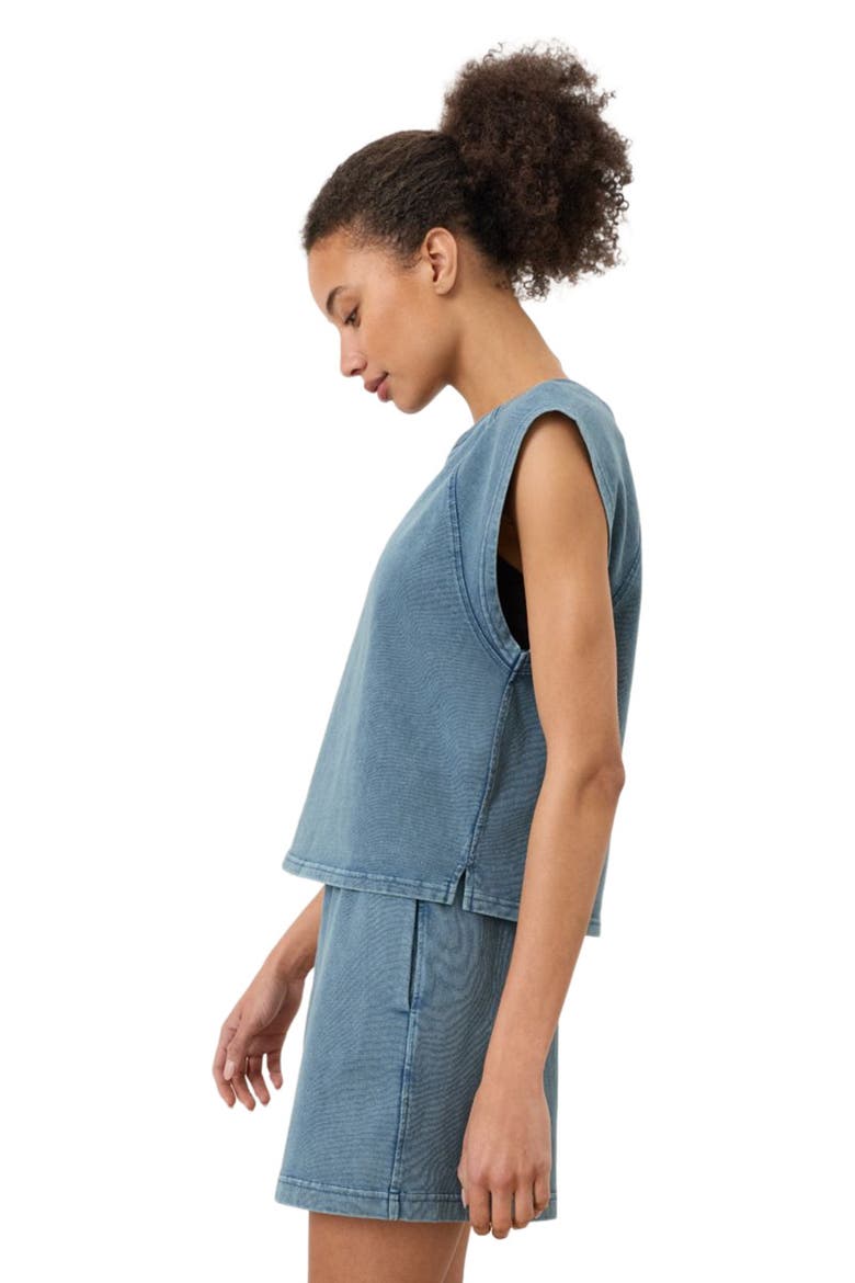 Organic Cotton Weekends Raglan Muscle Tee, Alternate, color, Washed Wedgewood Blue