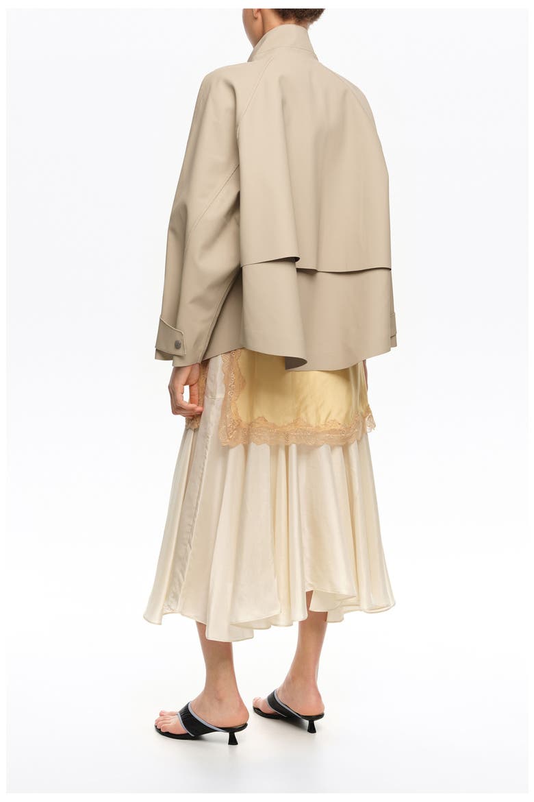 Fluid High Neck Trench, Alternate, color, STONE