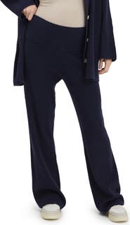 Nom Maternity Georgina Rib Knit Flare Leg Maternity Pants