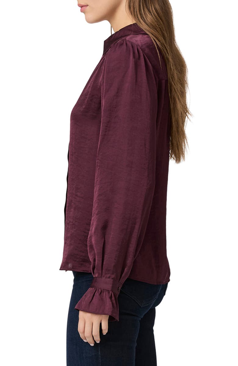 PAIGE Yessica Button-Up Top, Alternate, color, Black Cherry