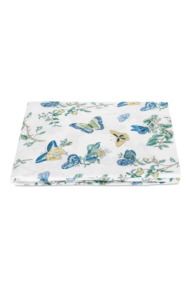 Baudin Butterfly 500 Thread Count Fitted Sheet, Main, color, PRUSSIAN BLUE