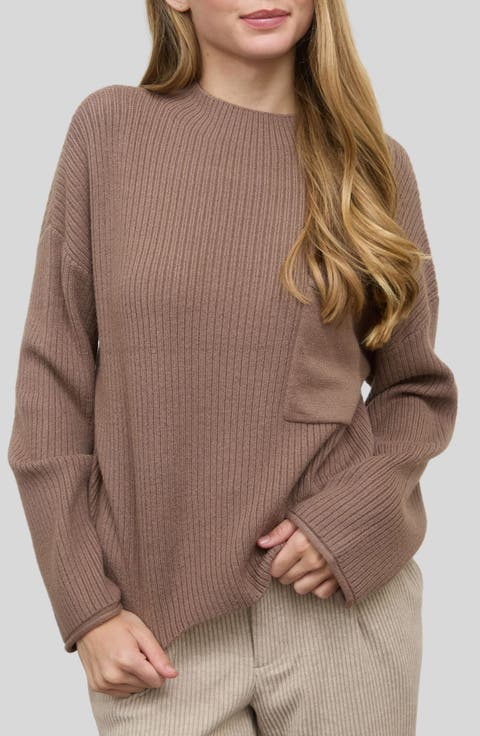 Mock Neck Long Sleeve Sweater
